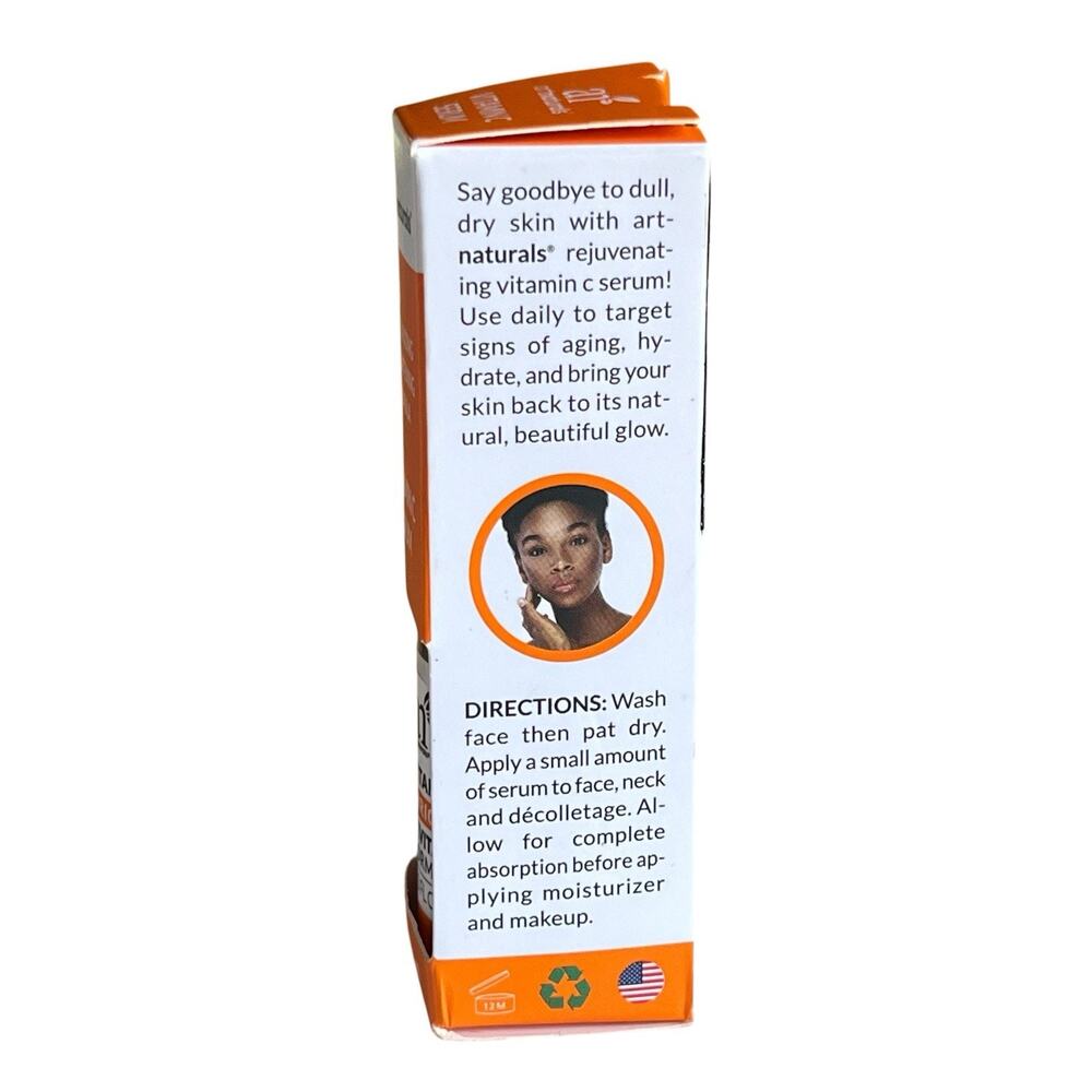 ArtNaturals Vitamin C Serum Brighten Moisturize Dull Dry Skin 0.33 fl oz / 10 ml - Picture 3 of 5
